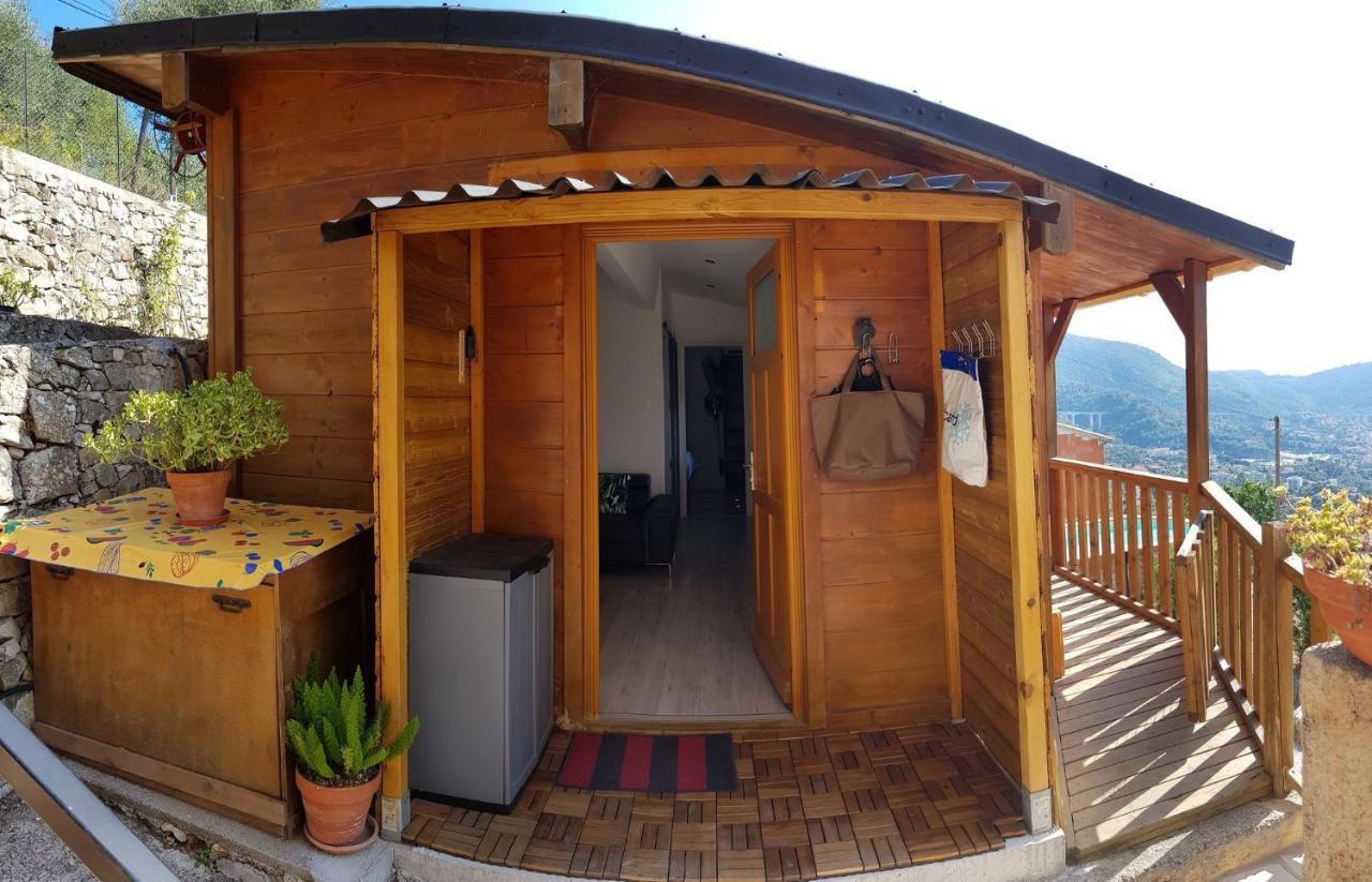 Le Chalet De La Pierreraie Cote D'Azur Piscine Terrasse Et Vue Mer Drap Exterior foto